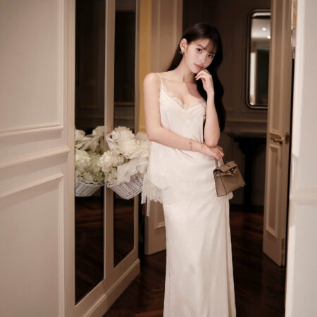 SET LỤA VÂN PHỐI REN